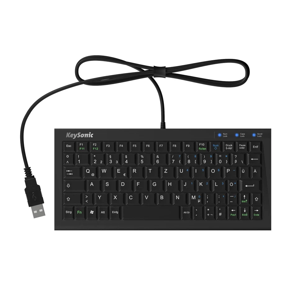 Keysonic ACK-3401 Kabelgebunden Tastatur QWERTZ 60382 B-Ware
