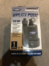 utility pump submersible 1/5 HP DO NOT KNOW IF THIS WORKS 