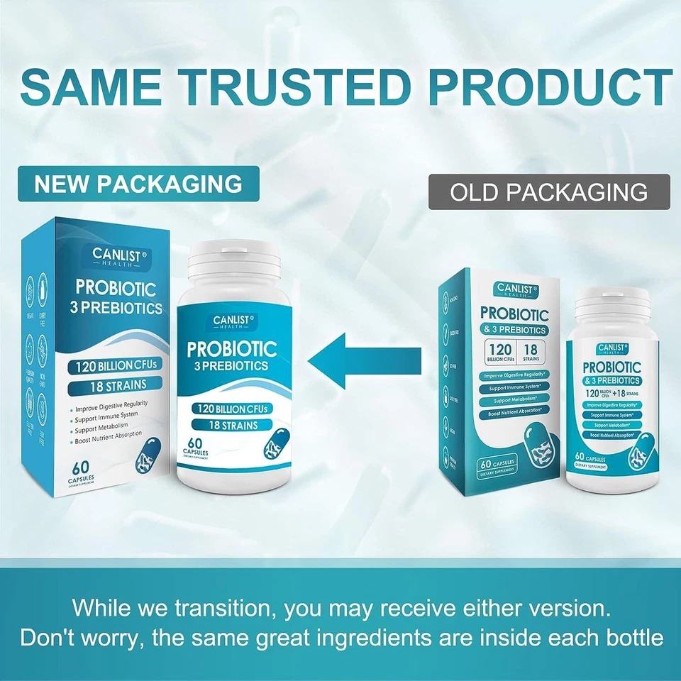 100 mil millones de probióticos UFC potencia salud intestinal mujeres hombres 60 cápsulas Foto 2 de 4