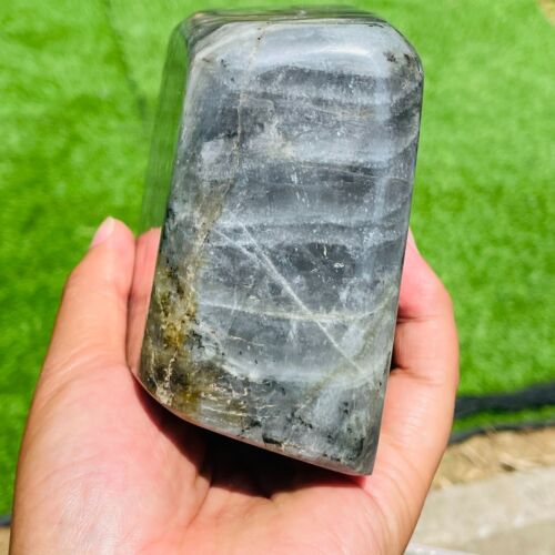1410 g Grande Púrpura Natural Precioso Labradorita Forma Libre Pantalla Cristal Curación - Imagen 10 de 11