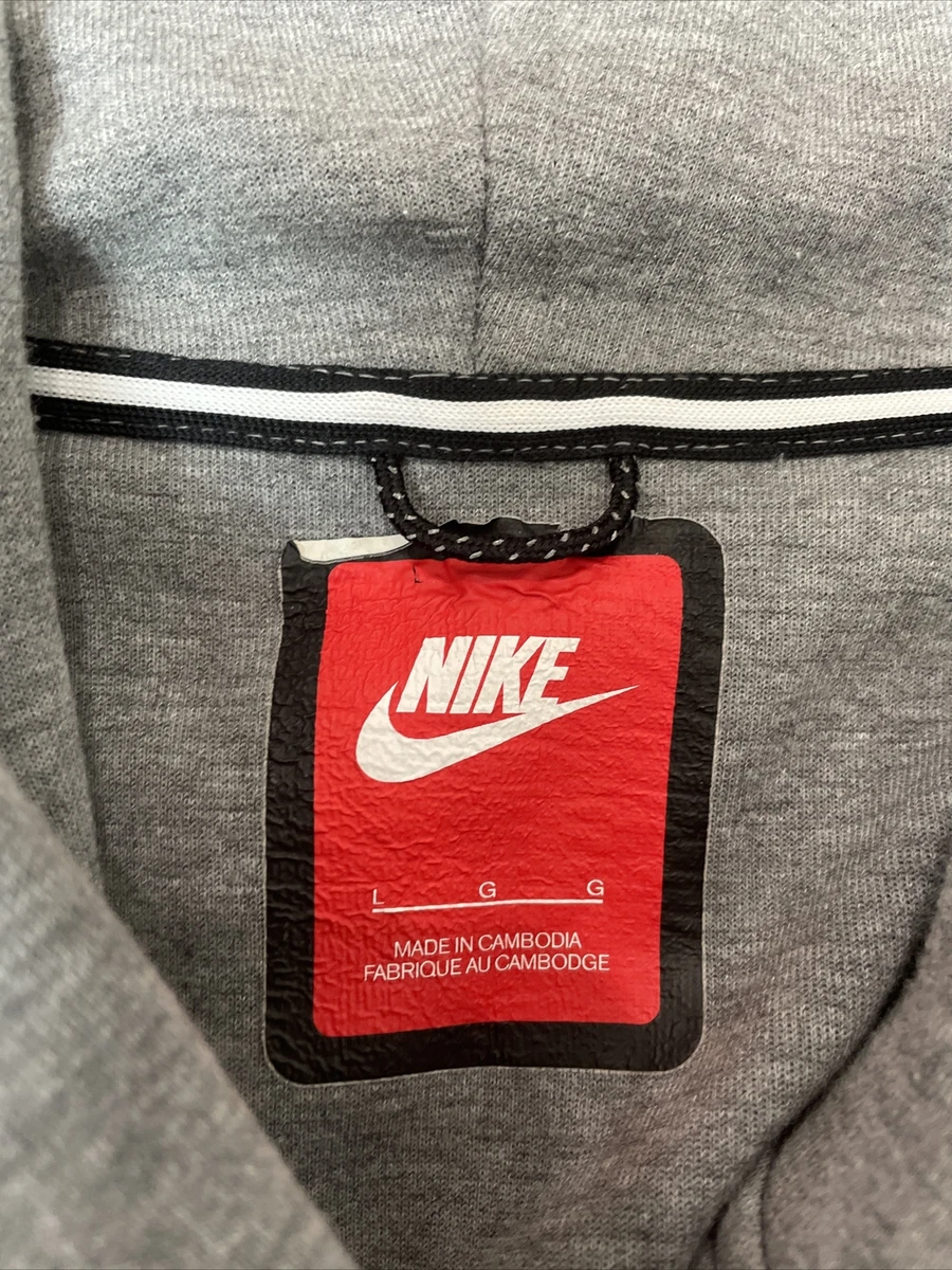 Womens Nike Vest Gilet Large Grey Tech Fleece Hoodie Cape Sleeveless Full Zip