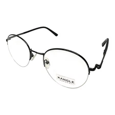 Eyeglasses For Women Round Glasses Silver Metal Semi Rimless 49-21-135 Thin New