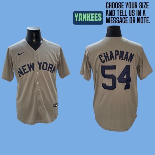 Aroldis Chapman Yankees Gray Stitched Jersey 