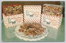 CLAXTON FRUIT CAKE, ADVERTISEMENT POSTCARD, CLAXTON GEORGIA 