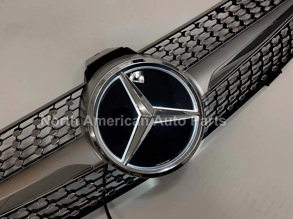 CLS63 CLS500 CLS55 2006 2007 2008 parrilla plateada diamante estrella LED iluminada Foto 3 de 4