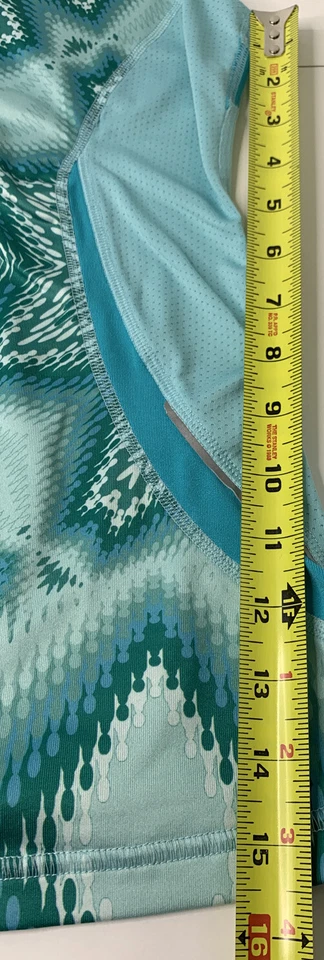 Lucy Tech 女式背心大圆领小号多色蓝色绿色几何图案 — 第 4/4 张图片