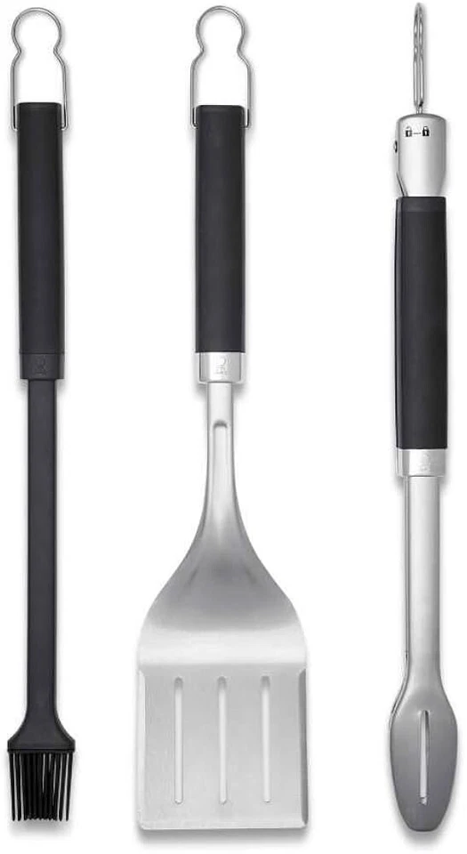Weber 6764 Precision 3 Piece BBQ Tool Set Stainless Steel - Image 2 of 4
