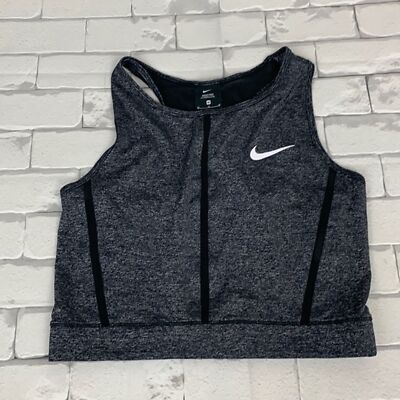 Nike Pro Sports Bra. Racerback. Black Heather Gray. Shear design. Size medium