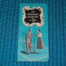 A HOUSEHOLD INVENTORY FOR YOU a 1952 Booklet for household items inventory
