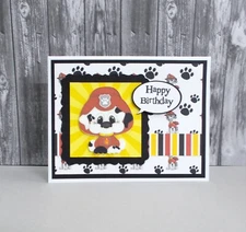 Birthday card kit Dalmation Theme   Set of 4 with envies