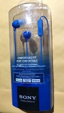 Sony MDR-EX15AP Smartphone Earbuds with Microphone, Blue