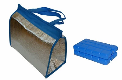 ALL-AROUND24® Kühltasche klein mit 2 Kühl-Akku Flaschentasche Kühlbox Camping Isolier Tasche