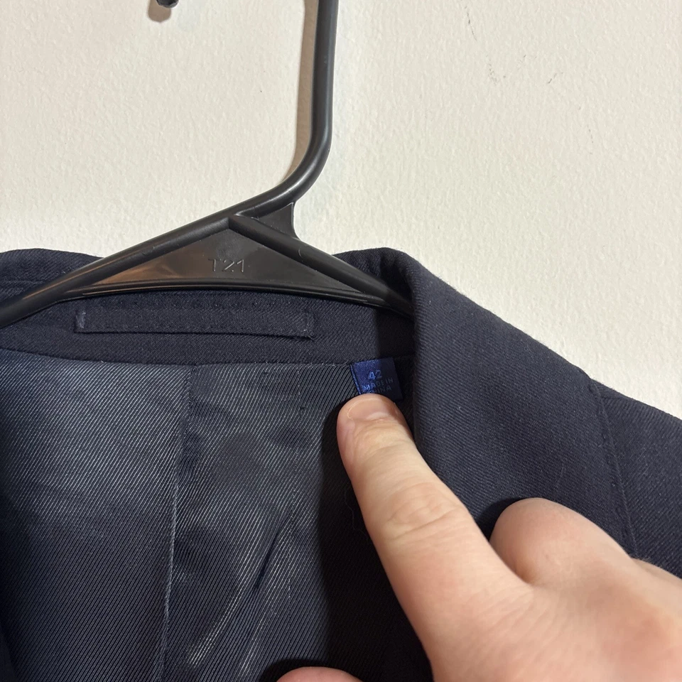 TRAJE BLAZER HOMBRE MARTIN + OSA TALLA SEPARADA 42 AZUL MARINO 2 BOTONES USADO EN EXCELENTE ESTADO  Foto 3 de 4