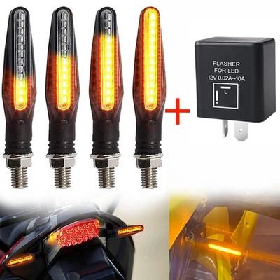 YESAUTO 4x Intermitentes LED Indicadores de señal de flujo Luz para Yamaha YZF-R125 2014-2018