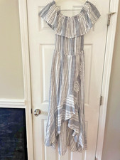 Express Linen Dress Size Small black and cream