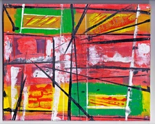 A FORGOTTEN MAN Painting 10X8 Distressed Art Dada Surrealism FREE SHIPPING