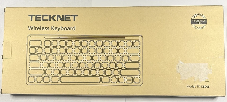 NEW TECKNET Wireless Bluetooth Keyboard Slim Rechargeable Multi-Device Quiet - Image 2 of 4
