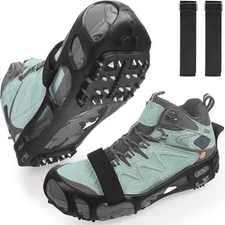 Ice Cleats Snow Traction Cleats Crampon for Walking on Snow and Ice Non-Slip Ove