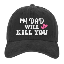 My Dad Will Kill You Graphic Dad Hat – Funny Streetwear Adjustable Cap