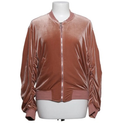 Bershka, Bomberjacke, Damen, Größe: M, Pink, Polyester, Einfarbig, Samt #qad