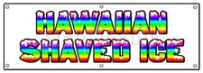 72" Hawaiian Shaved Ice Vinyl Banner Sign - Outdoor Heavy Duty