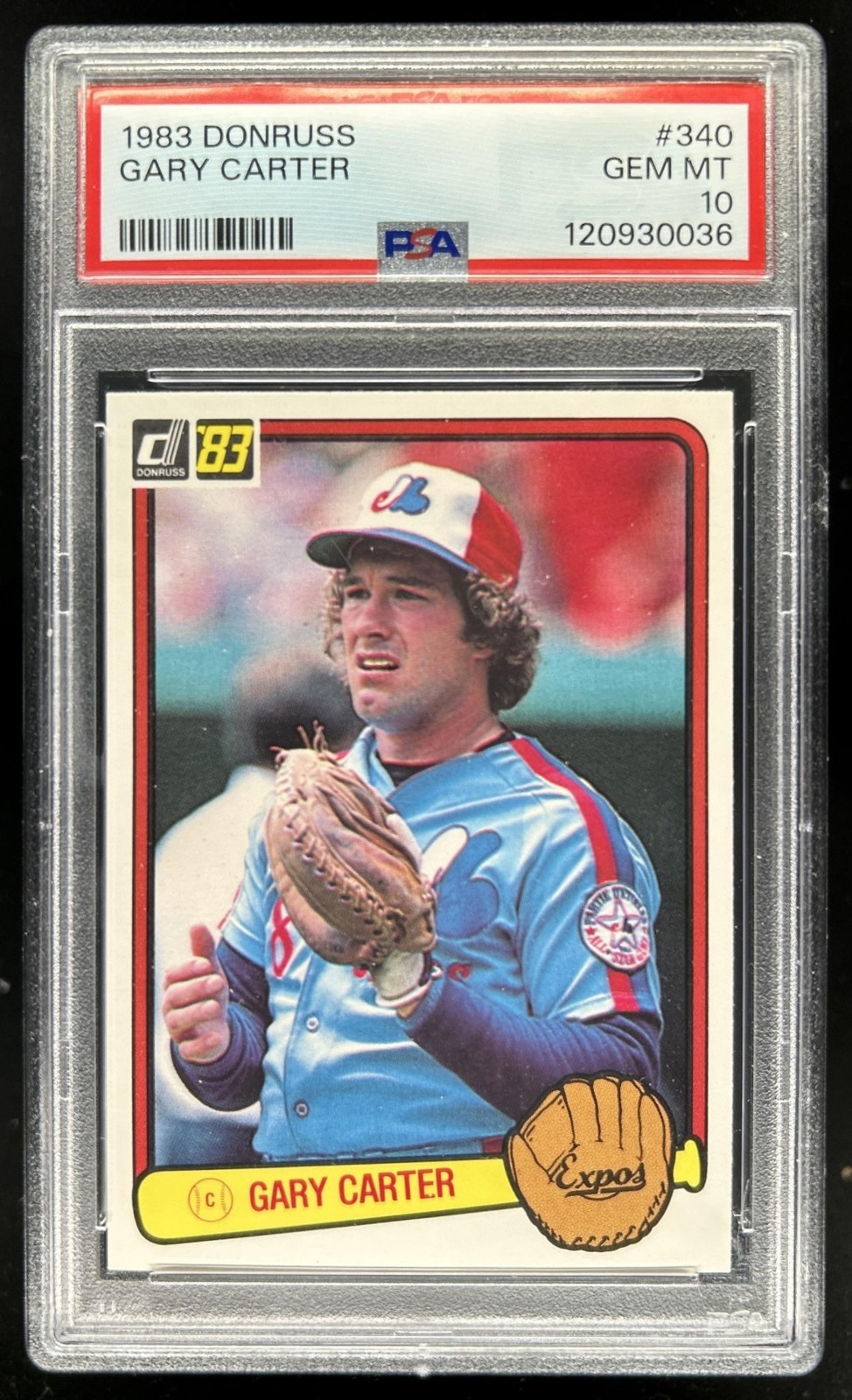 1983 Donruss Gary Carter #340 Expos PSA 10 GEM MINT