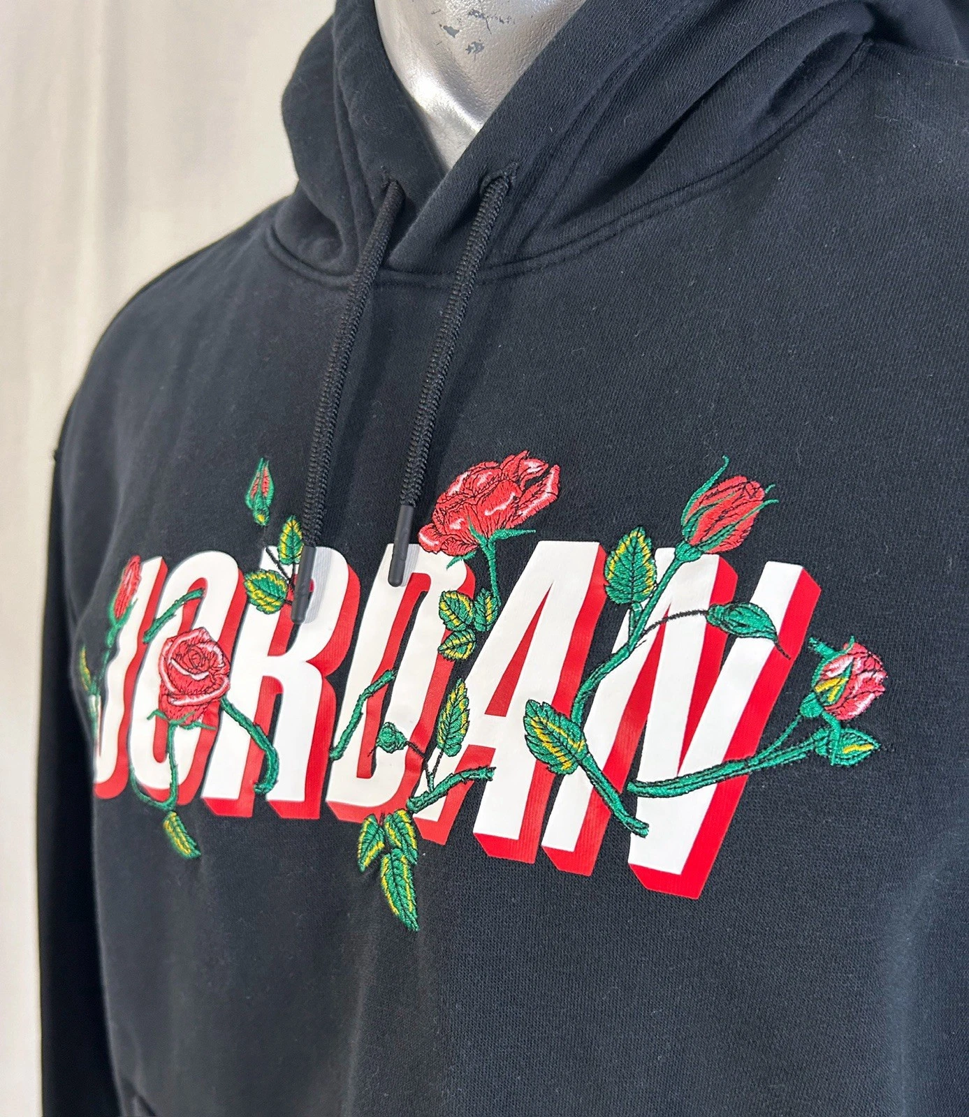 SUPREME Felpa con cappuccio Nike Air Jordan taglia L rosa ricamata scusa per la tua perdita tour