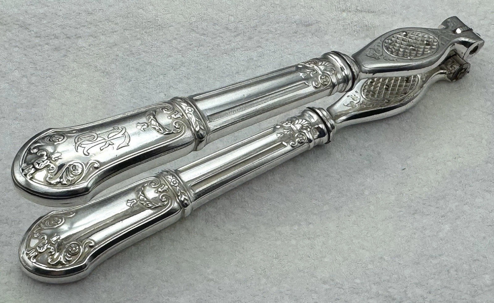 Amazing Early Victorian Silver-Plated Nutcracker. Personalised or Makers Mark ?