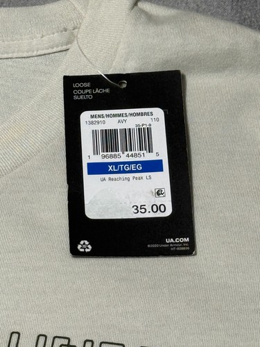 Under Armour Men's Long Sleeve XL - EXTRA LARGE - IVORY - New - 2 Sided - Picture 4 of 24