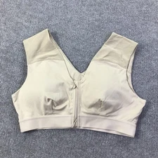 Tommie Copper Sports Bra Womens 2XL Beige Shoulder Support Gym Activewear Znergy