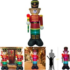8 Foot LED Light Up Nutcracker Soldier Outdoor Indoor Holiday Decoration