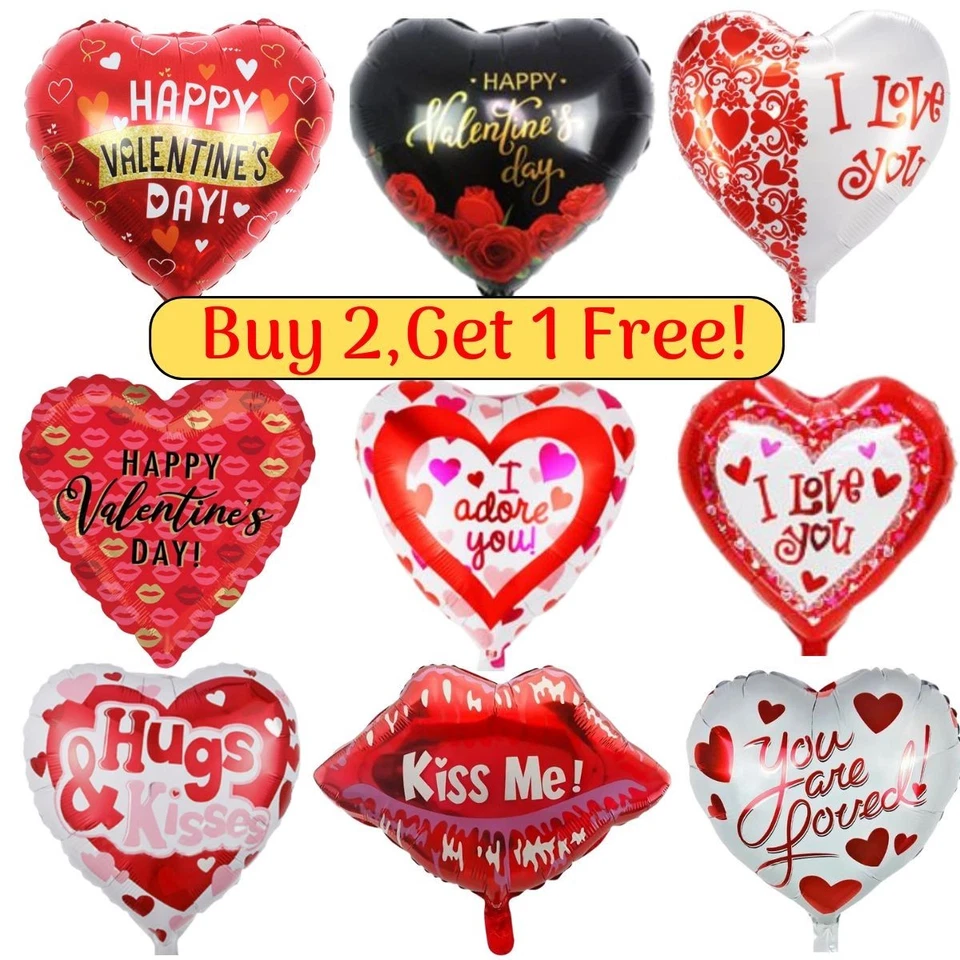 Valentine Day Heart balloon I Love you Helium foil Romantic Valentine Decoration