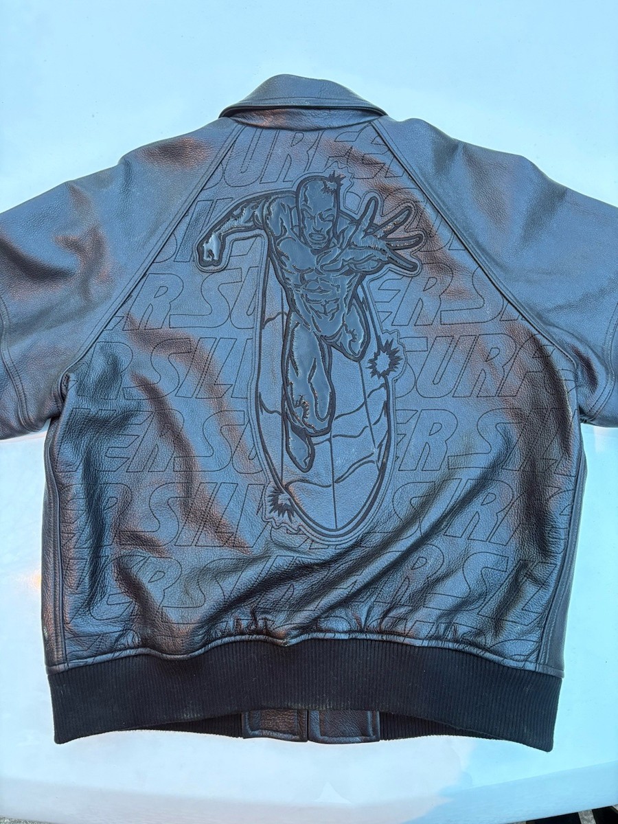 Supreme Silver Surfer Leather Varsity Jacket | eBay