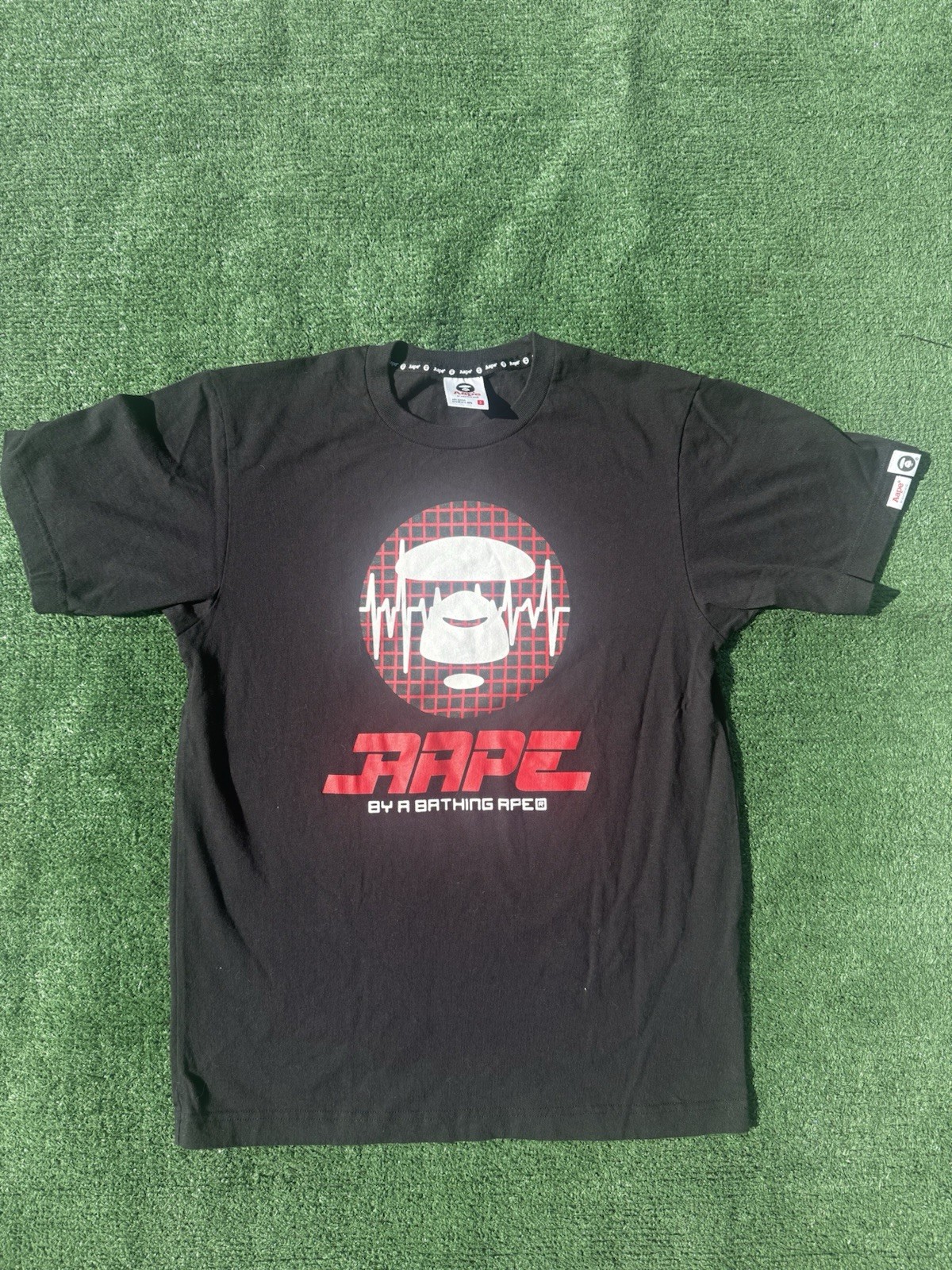 Aape by A Bathing Ape Black Graphic Tee for Men