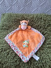 DISNEY POSH PAWS TIGGER ORANGE BABY COMFORTER SOOTHER BLANKIE BLANKET FLOWER VGC