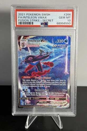 PSA 10 Inteleon VMAX (Alternate Art Secret) 266/264 Swsh08: Fusion Strike Holo