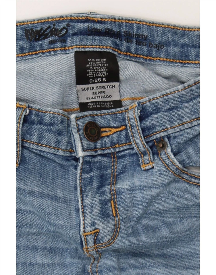 MOSSIMO Womens Low Waist Skinny Jeans US 0 XS W26 L29 Blue Cotton AJ04 - Image 3 of 3