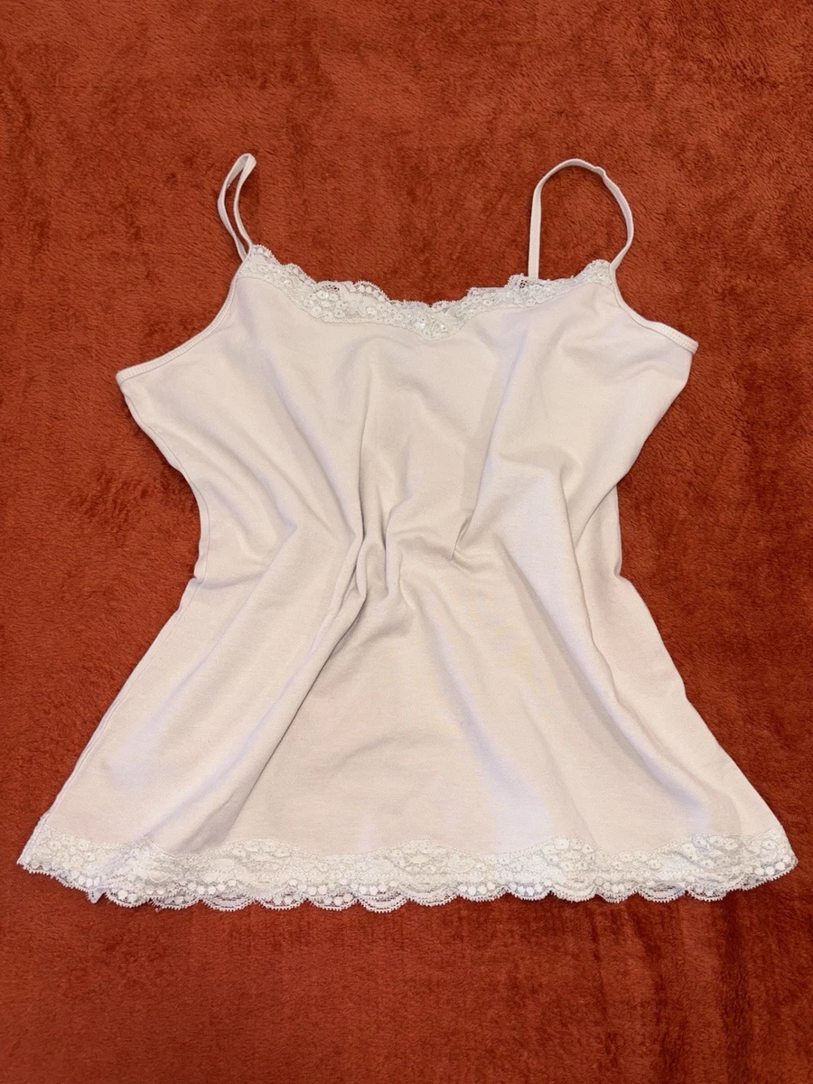♡CARLA♡カーラ♡Satin lace camisole white♡ ♡CARLA♡カーラ♡Satin lace camisole white♡ Lace-trimmed silk