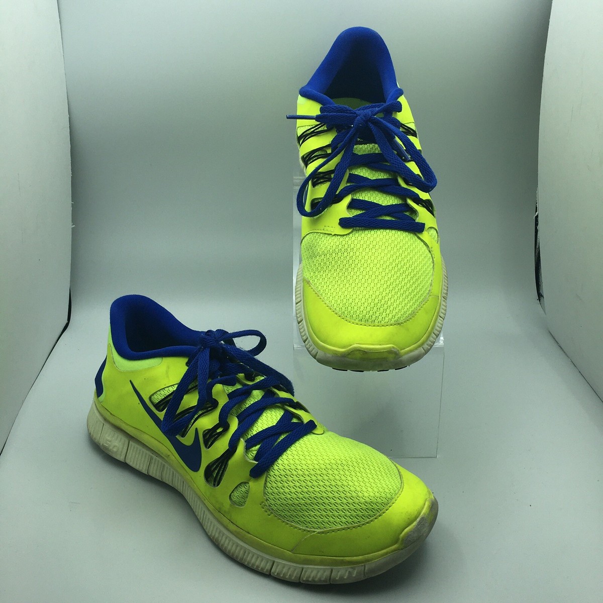 Nike Free 5.0 Men's Running Shoes Size 8.5 Neon Yellow Blue Nike Free 5.0 Men's Running Shoes Size 8.5 Neon Yellow Blue