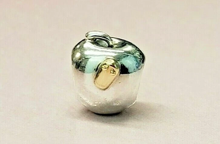 PANDORA | ORO 14K SS MANZANA DE MI OJO ENCANTO ✪NUEVO✪ 790168 RARO RETIRADO 925 GUSANO Foto 4 de 4