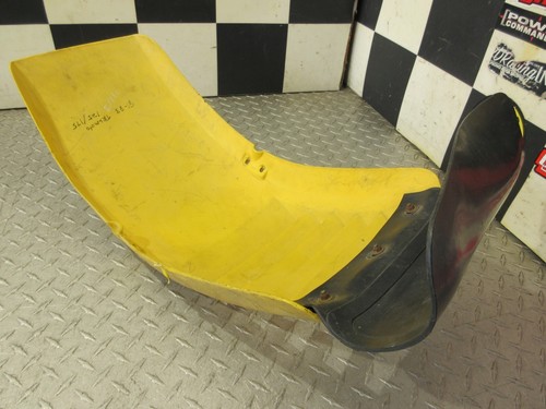 80-83 1981 Yamaha YT125 Tri Moto - Yellow Plastic Front Fender W/ Mud Flap - Picture 13 of 16