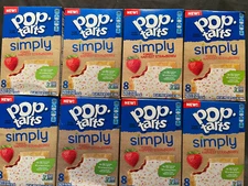 64 Kellogs Simply Pop Tarts Frosted Harvest Strawberry Toaster Pastries Case Lot