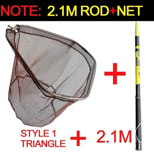 New Foldable Fishing Net Fish Landing Net Collapsible Telescopic Pole - Picture 11 of 34