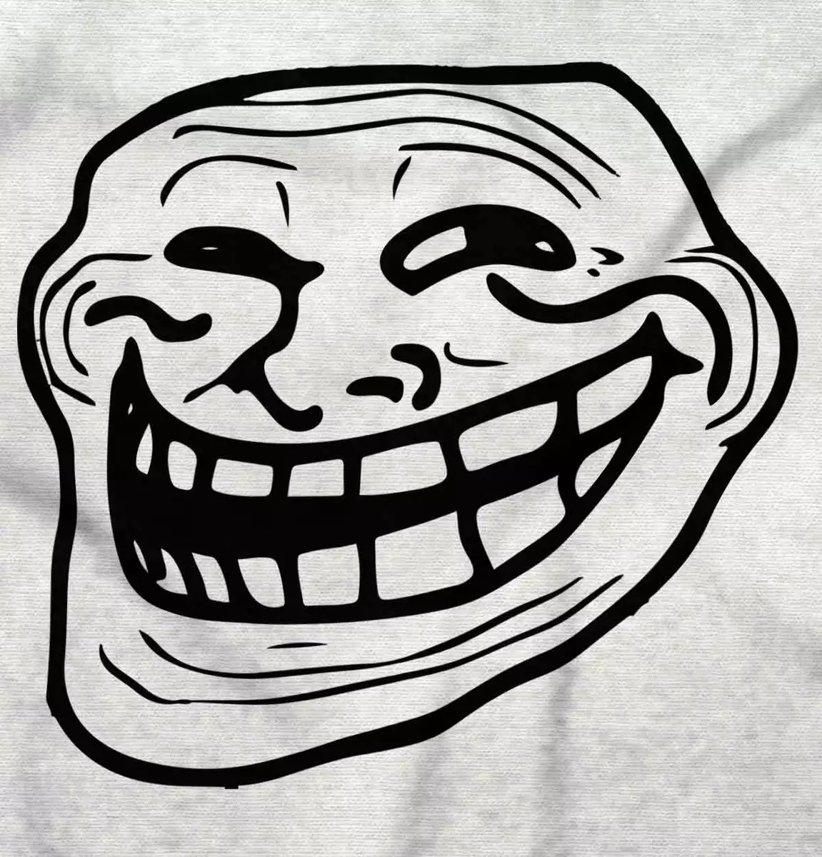 Troll Face Smiley Internet Funny Meme Gift Womens or Mens Crewneck T Shirt  Tee