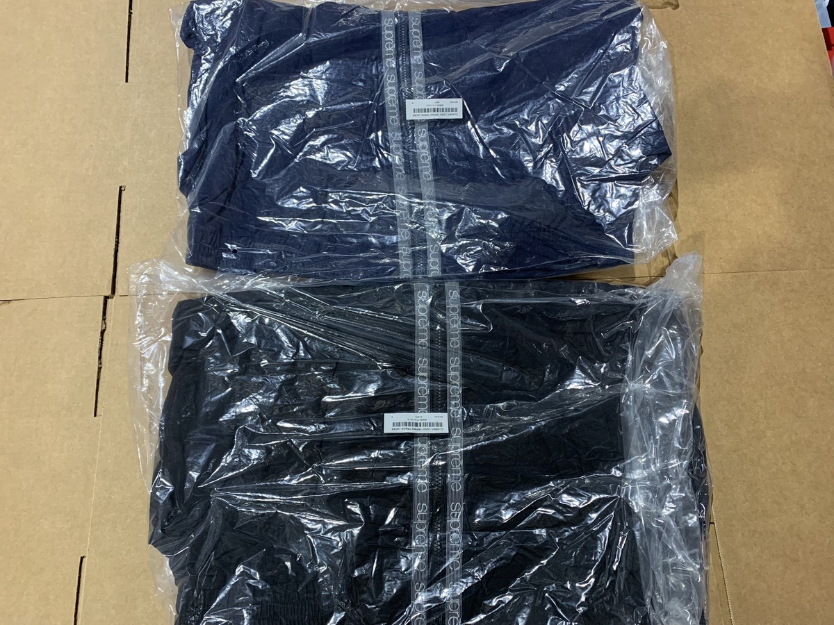 Supreme Classic Logo Taping Track Jacket Black Navy S/S 18 Supreme Classic Logo Taping Track Jacket Black Navy S/S 18