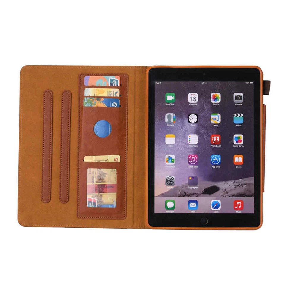 For iPad 7th 6th 5th Generation Mini Air Business Smart Stand Leather Case Cover - Image 4 of 4