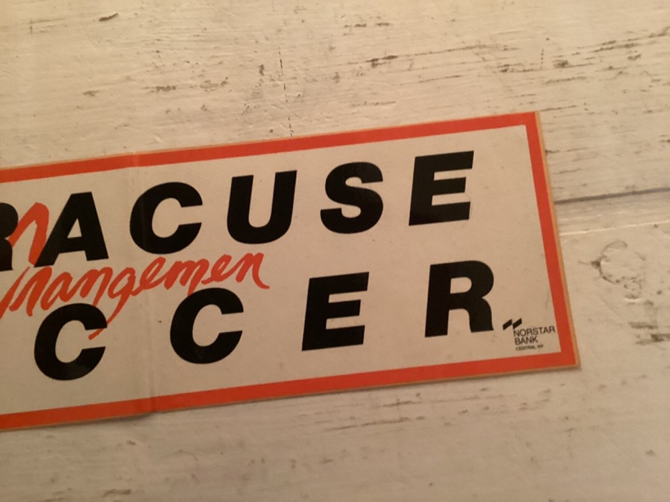 Vintage Syracuse Orangemen Soccer Bumper Sticker eBay