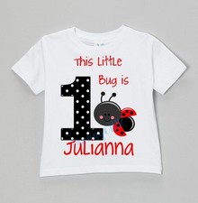Camiseta Cumpleaños LadyBug, PERSONALIZAR Nombre y Edad, Personalizada, Fiesta,