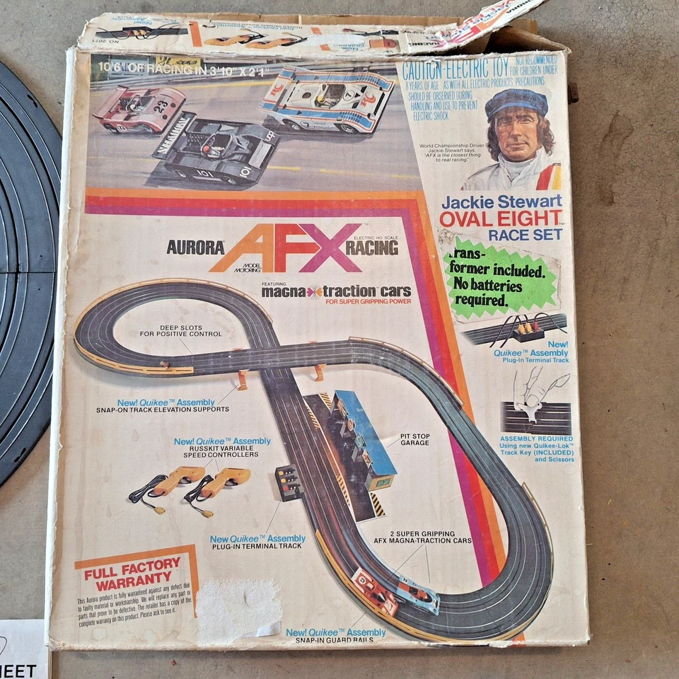 Jackie Stewart Oval Eight AFX Aurora Slot Car Set (No cars or Power adapter) - image 2 of 4