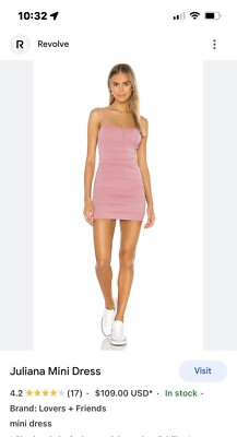 lovers + friends Ruched Pink Mini Dress